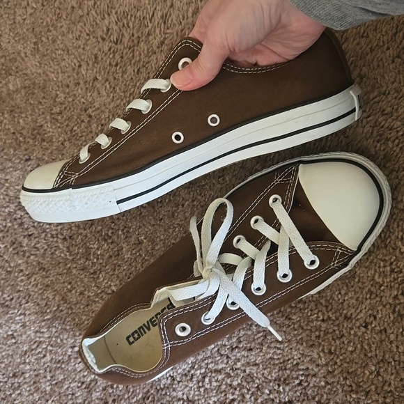 Converse Chuck Taylor All Star Low Top Brown Canvas Sneakers Women’s Size 10 New - Picture 11 of 14